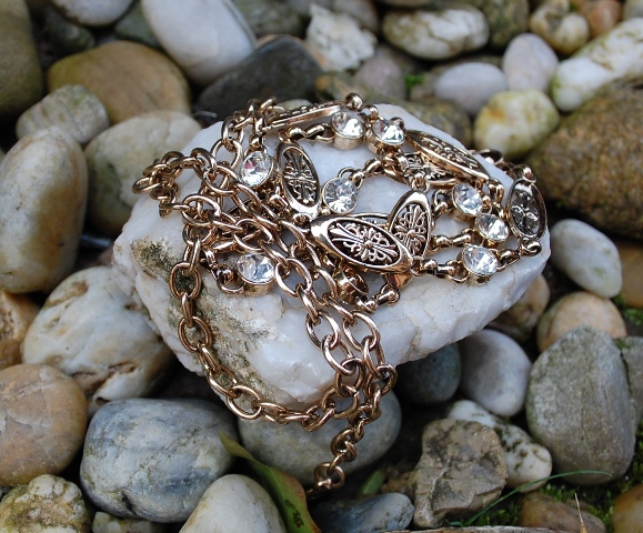 Opasok zlatý brúsené sklo  jemný lesk