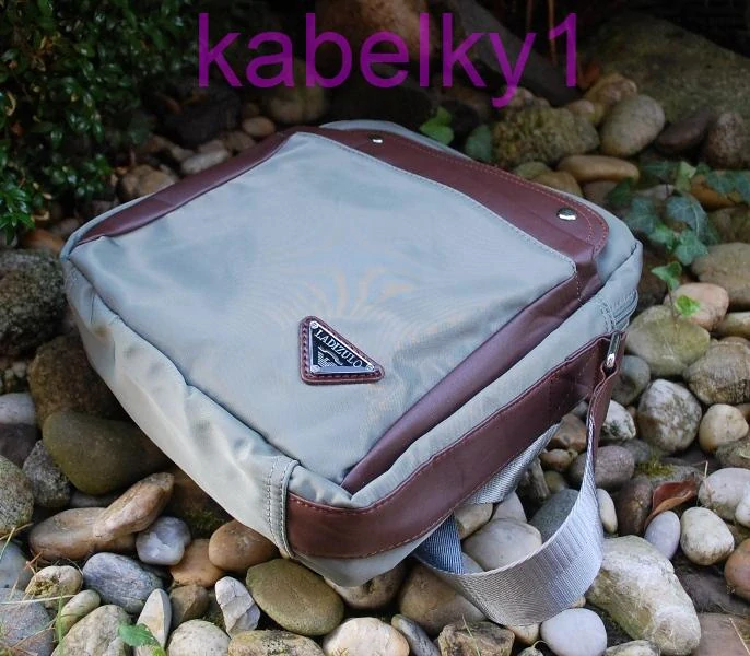  Pánska taška zelená hnedá kombinovaná crossbody