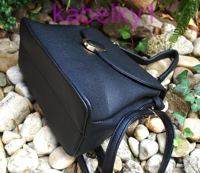 Kabelka čierna krátka rúčka dlhé ramienko