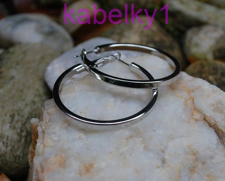 Náušnice kruhy strieborná farba   