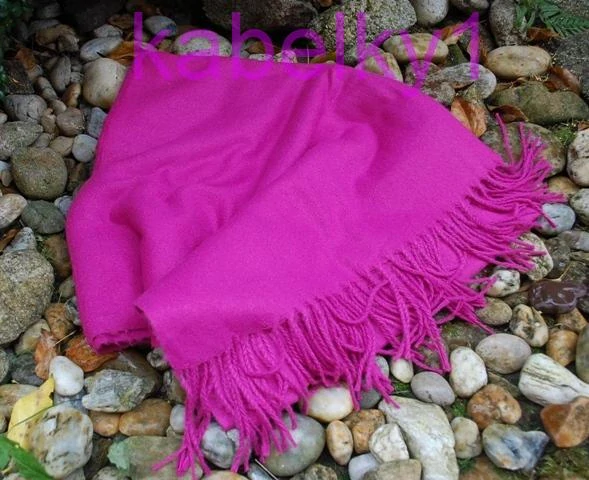 Šál ružový fuchsia tmavý strapčeky