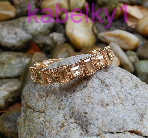 Náramok zlatý s leskom brúsené sklo 