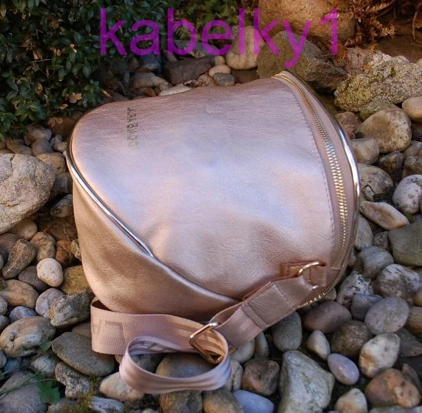 Kabelka zlatá rose gold ľadvinka zlaté lemovanie LAURA BIAGGI