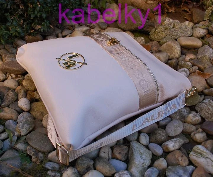 Kabelka smotanová zlatá crossbody LAURA BIAGGI