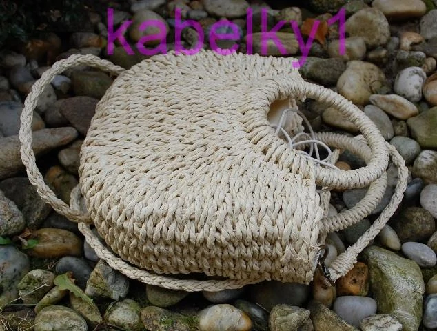 Kabelka smotanová špagátová pletená