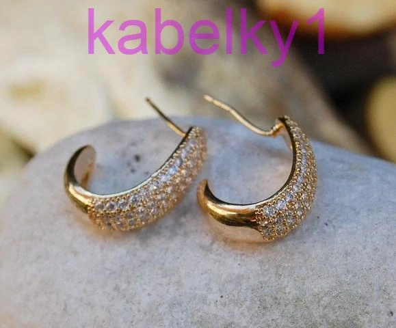 Náušnice zlaté strieborné brúsené sklo