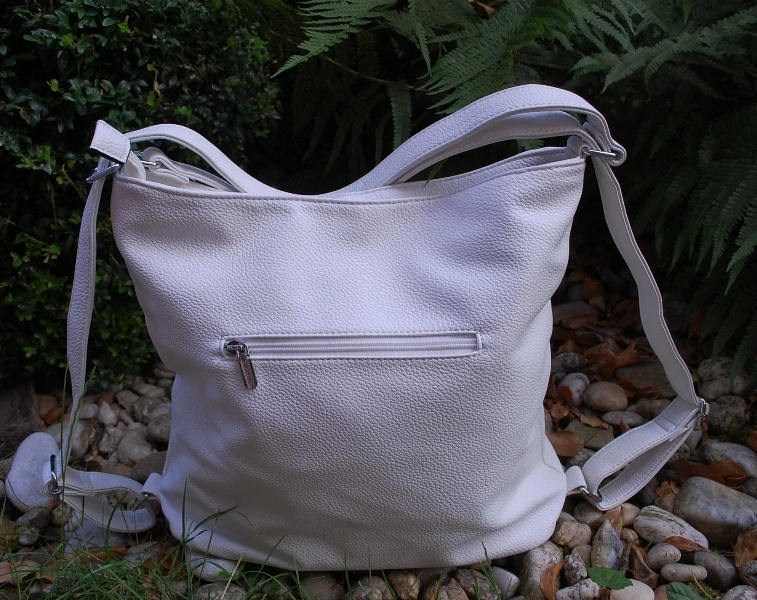Batoh smotanový kabelka crossbody strieborné kovanie 
