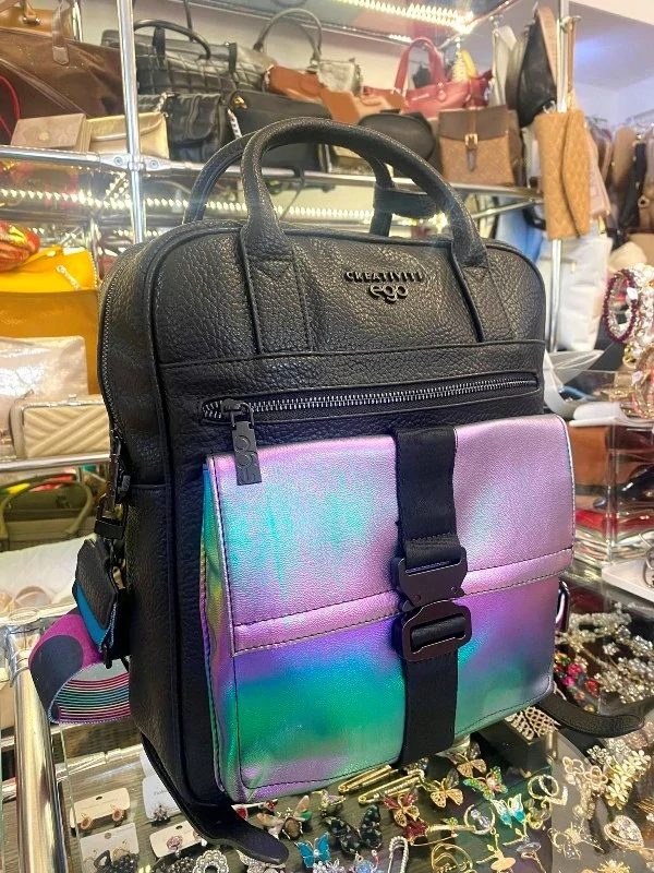 Batoh a kabelka čierna farebné ramienko EGO 