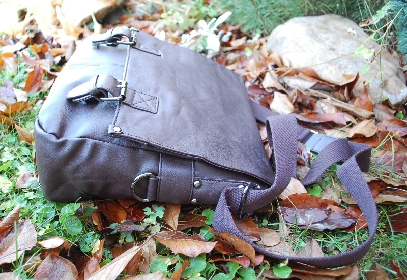  Pánska hnedá taška látkové ramienko crossbody prehadzovačka MAHEL  