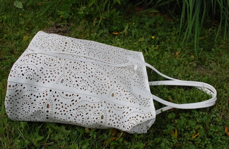 Kabelka biela matná veľká a malá