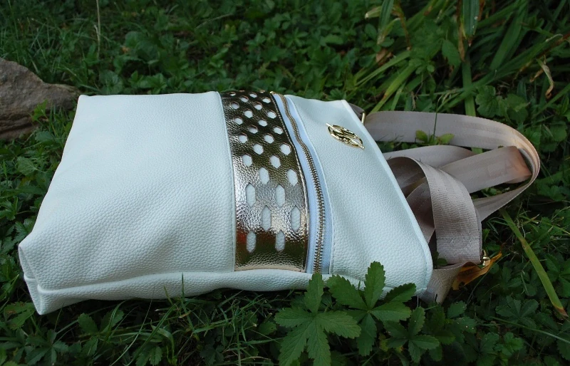 Kabelka biela zlatá crossbody LAURA BIAGGI