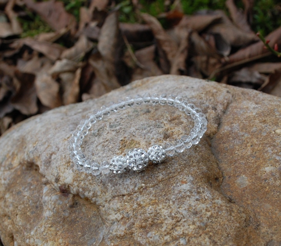 Náramok brúsené sklo priesvitné