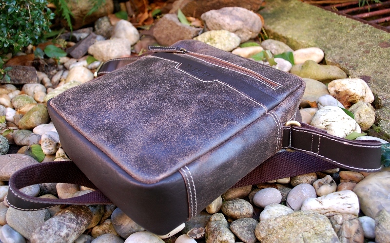  Panská hnedá melírovaná taška z kože WILD