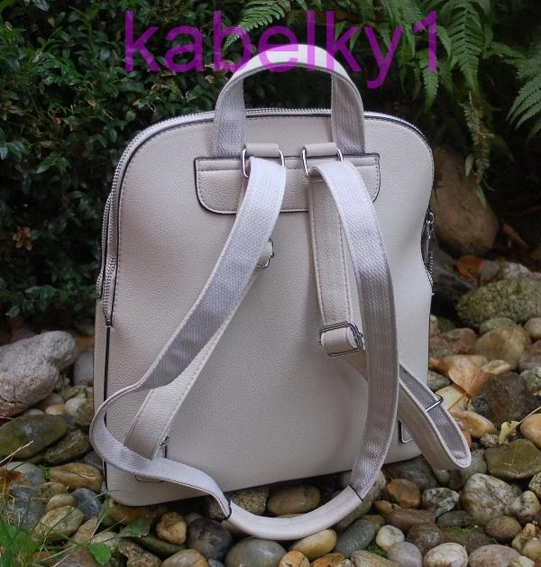 Ruksak smotanový elegantný strieborné zipsy 