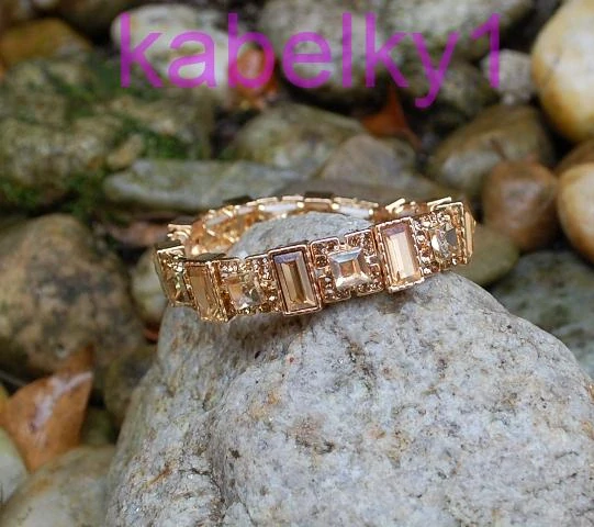 Náramok zlatý s leskom brúsené sklo 