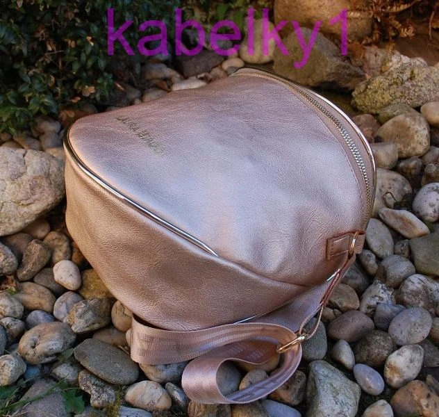Kabelka zlatá rose gold ľadvinka zlaté lemovanie LAURA BIAGGI