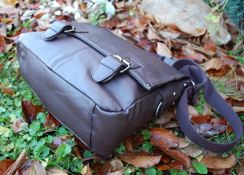  Pánska hnedá taška látkové ramienko crossbody prehadzovačka MAHEL  