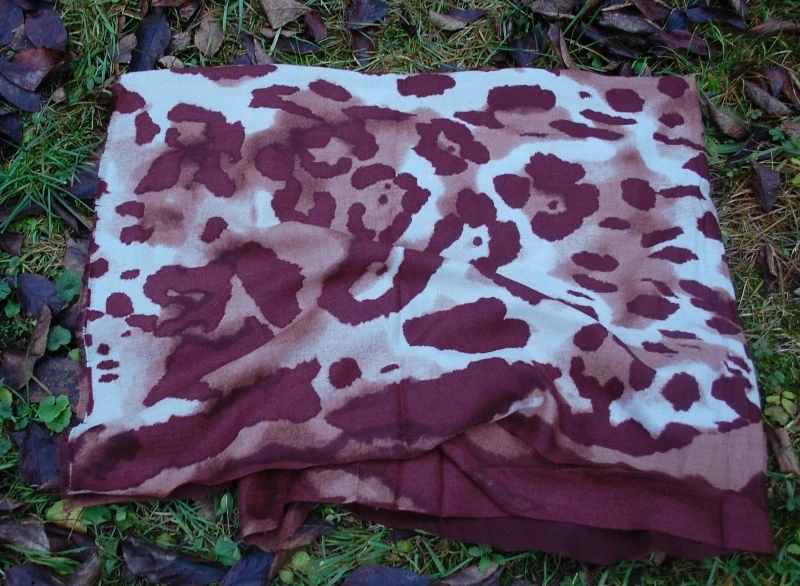 Šál krémový hnedý čierny smotanový leopard
