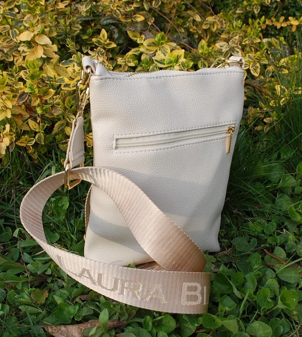 Kabelka smotanová zlatá crossbody LAURA BIAGGI
