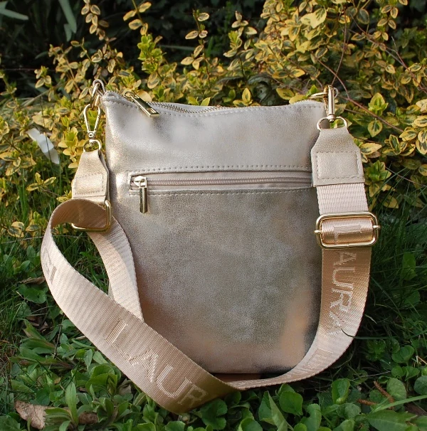 Kabelka zlatá  zlatistá crossbody LAURA BIAGGI