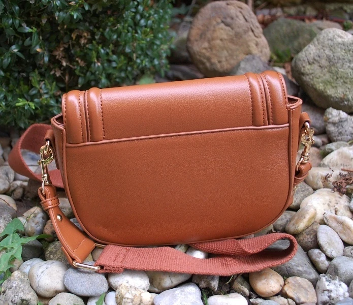 Kabelka hnedá koňaková zlaté kovanie VALENTINI