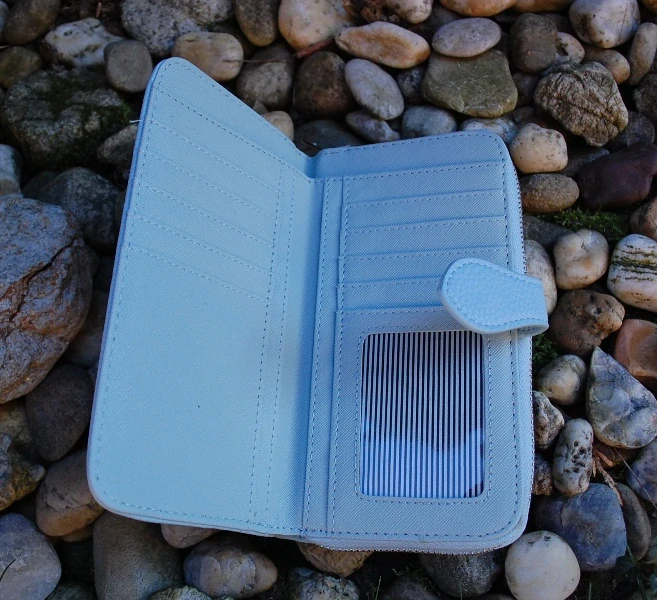 Dámska peňaženka motýle a kvety modrá