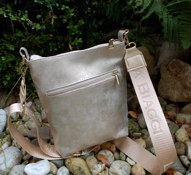 Kabelka zlatá zlatistá crossbody LAURA BIAGGI