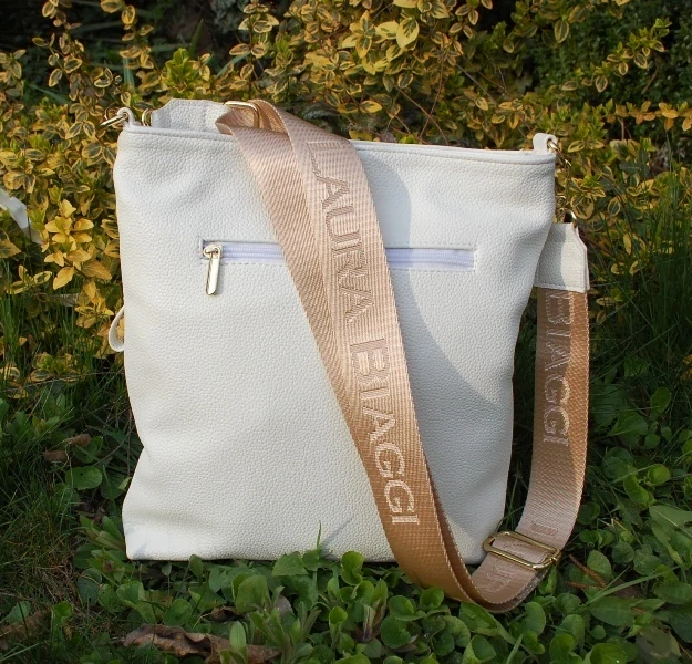 Kabelka zlatá biela crossbody LAURA BIAGGI