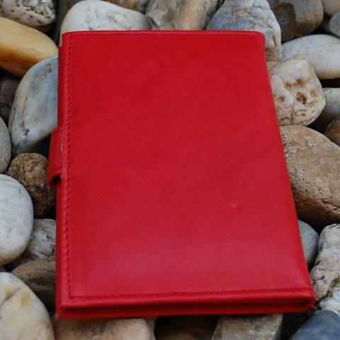 Púzdro na doklady a karty červené pracka hladká koža