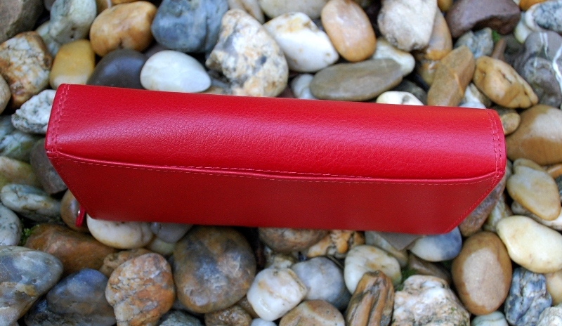 Dámska červená peňaženka koža matná zipsy Roberto