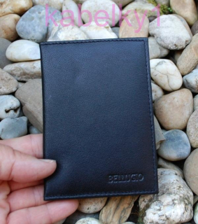 Púzdro na doklady a karty čierne z kože Bellugio