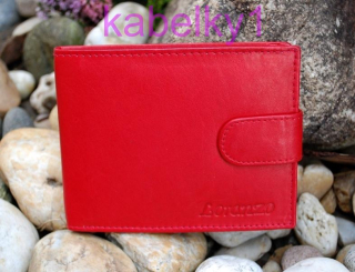 Pánska červená peňaženka koža pracka