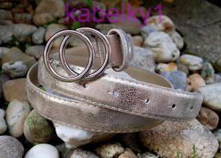 Opasok zlatý zlatistý strieborna pracka ekokoža