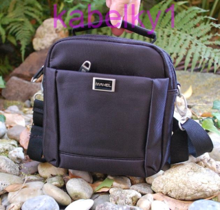  Pánska čierna taška crossbody krátka rúčka priečinky MAHEL