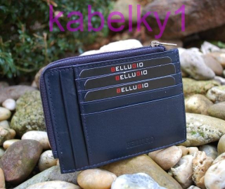 Púzdro modré na doklady a karty so zipsom BELLUGIO