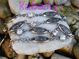 Opasok strieborný brúsené sklo jemný lesk