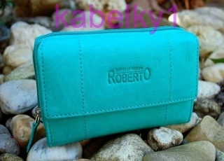 Dámska zelená kožená peňaženka ROBERTO 