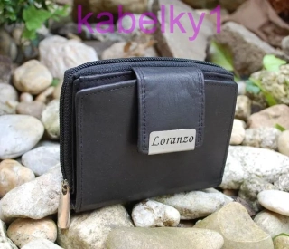 Dámska čierna peňaženka matná koža preklopka Loranzo