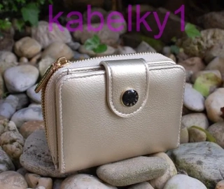 Dámska zlatá peňaženka zlaté kovové zapínanie 