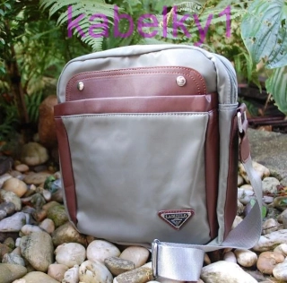 Pánska taška zelená hnedá kombinovaná crossbody