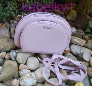 Kabelka fialková strieborné kovanie dlhé ramienko