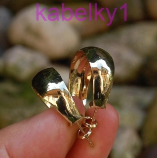 Náušnice zlaté kruhy hladké