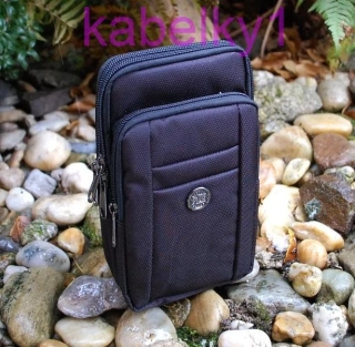 Pánska čierna taška na opasok crossbody
