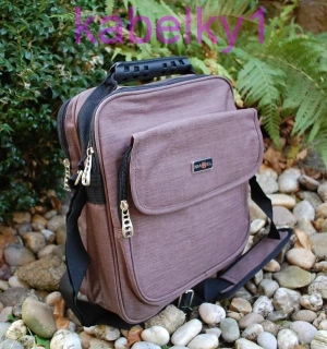 Pánska hnedá taška crossbody priečinková MAHEL