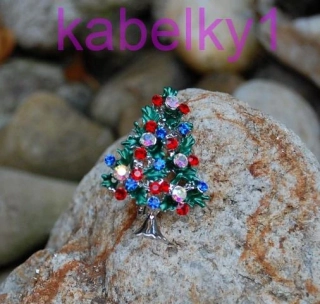 Brošňa vianočný stromček 