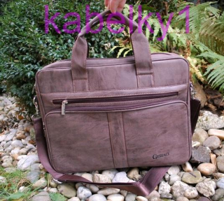 Pánska hnedá melírovaná aktovka kufrík veľká GESSACI