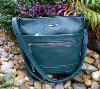 Kabelka zelená strieborné kovanie Silvia Rosa