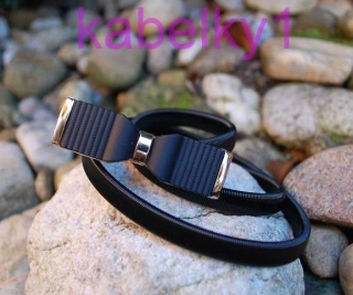 Opasok čierny pružný zlatá mašlička 