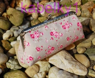 Dámske kvetinkové púzdro na okuliare vintage zapínanie