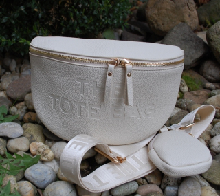 Kabelka smotanová ľadvinka látkové ramienko